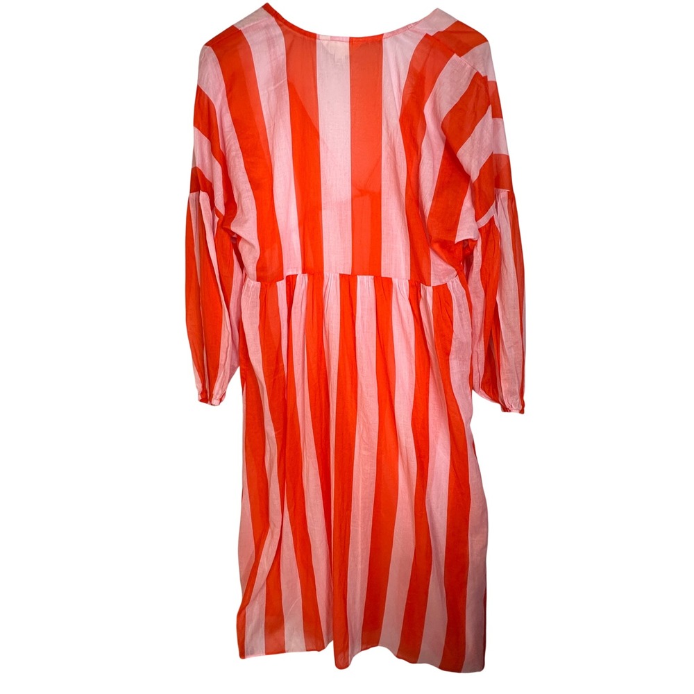 BODEN Sarah Maxi Kaftan Caftan Dress Stripe Pink Orange Maxi Dress US 10R - Picture 2 of 8